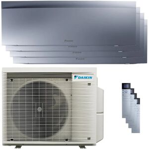 Climatiseur Daikin Emura 3 panneaux split 7000+7000+9000+18000 BTU onduleur A++ wifi unite exterieure 7,4 kW Argent