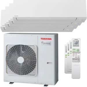 Climatiseur split Toshiba SHORAI Edge Quadri 7000 + 7000 + 9000 + 16000 BTU onduleur A + unité extérieure wifi 8,0 kW