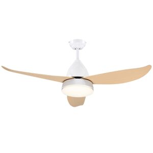 HOMCOM Ventilateur de plafond réversible avec lumière LED 6 vitesses silencieux - télécommande - diamètre 122 cm