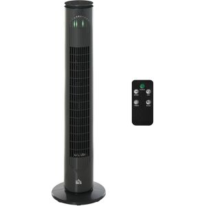 HOMCOM Ventilateur colonne 45W télécommande minuterie 3 modes 3 vitesses tour oscillant silencieux Ø 22 x 77 cm gris foncé