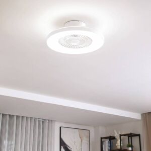 Lindby Smart Ventilateur de plafond LED Paavo, blanc, silencieux, Tuya - Publicité