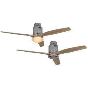 CasaFan Ventilateur de Plafond, 2 Flamme aerodynamix eco-Couleur (Support): Chrome Brillant/pales: Naturel - Publicité