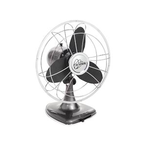 Farelek Redwood - Ventilateur A Poser ø30cm 30w Rétro Indus Anthracite Et Chrome