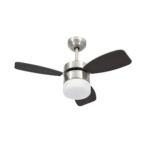 vidaXL Ventilateur de plafond lampe et télécommande 76 cm Marron foncé vidaXL