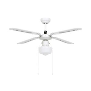 vidaXL Ventilateur de plafond avec lampe 106 cm Blanc vidaXL