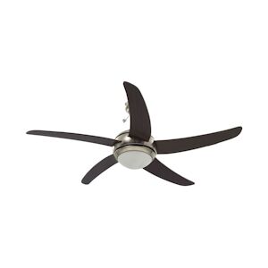 vidaXL Ventilateur de plafond orné avec lampe 128 cm Marron vidaXL