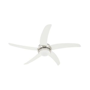 vidaXL Ventilateur de plafond orné avec lampe 128 cm Blanc vidaXL