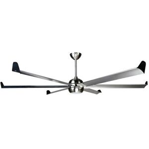 Non communiqué Ventilateur de plafond DC en argent avec pelles chromées 236cm avec WiFi et gradateur LED en argent Argent - Publicité