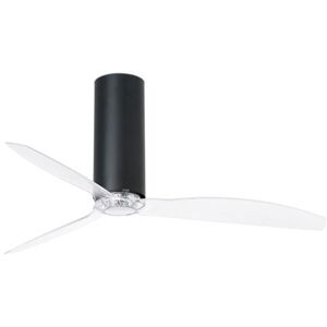 Non communiqué Faro TUBE - Ventilateur de plafond noir mat et transparent avec moteur à courant continu intelligent - Télécommande incluse - Publicité