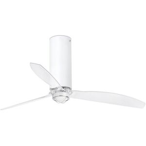 Non communiqué Faro TUBE - Ventilateur de plafond transparent à DEL blanc mat avec moteur intelligent CC - Télécommande incluse, 3000K - Publicité