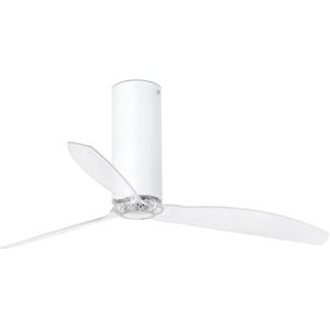 Non communiqué Faro TUBE - Ventilateur de plafond blanc brillant et transparent avec moteur à courant continu intelligent - Télécommande incluse - Publicité