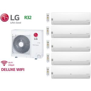 LG 5-Split DELUXE WIFI MU5R40.U42 + 3 X DM07RK.NSJ + 1 X DC09RK.NSJ + 1 x DC18RK.NSK