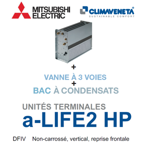 Mitsubishi Ventilo-convecteur Gainable Non-carrosse, vertical, reprise frontale a-LIFE2 HP 2T DFIV 0302