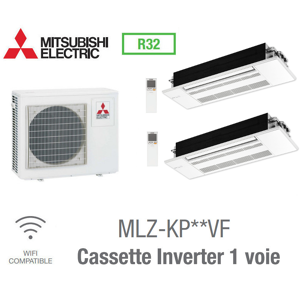 Mitsubishi Bi-split Cassette Inverter 1 voie MXZ-5F102VF + 2 MLZ-KP50VG