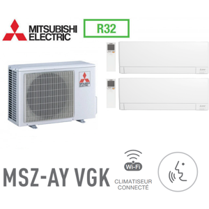 Mitsubishi Bi-split Mural Compact MXZ-2F53VF + 1 MSZ-AY25VGK + 1 MSZ-AY35VGK - R32