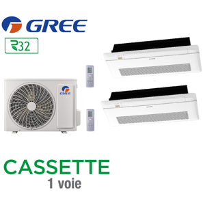 GREE Bi-split CASSETTES 1 VOIE FM 24 + 2 FM CST 12 V1