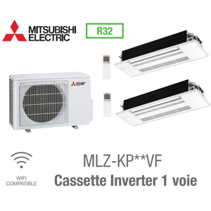 Mitsubishi Bi-split Cassette Inverter 1 voie MXZ-2F42VF + 2 MLZ-KY20VG