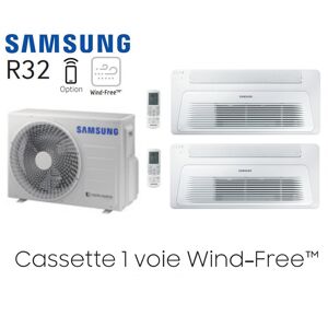 Samsung Cassette 1 voie Wind-Free Bi-Split AJ050TXJ2KG + 2 AJ026TN1DKG