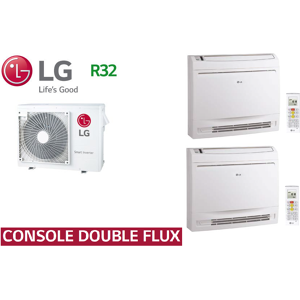 LG Bi-Split CONSOLE DOUBLE FLUX MU4R25.U22 + 1 UQ09F.NA0 + 1 UQ18F.NA0