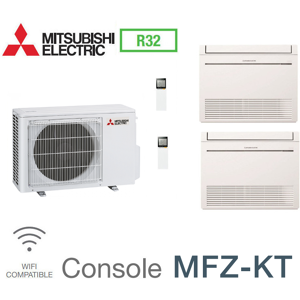 Mitsubishi Bi-split Console Inverter MXZ-2F53VF + 2 MFZ-KT25VG