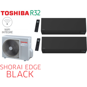 Toshiba SHORAI EDGE BLACK Bi-Split RAS-2M10G3AVG-E + 2 RAS-B07G3KVSGB-E