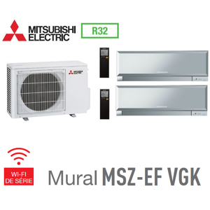 Mitsubishi Bi-split Mural Inverter Design MXZ-2F42VF + 2 MSZ-EF22VGKS