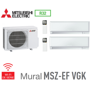 Mitsubishi Bi-split Mural Inverter Design MXZ-2F42VF + 2 MSZ-EF22VGKW