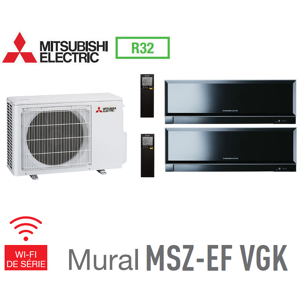 Mitsubishi Bi-split Mural Inverter Design MXZ-2F42VF + 2 MSZ-EF22VGKB