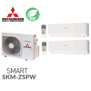 Mitsubishi Heavy Industries Bi-split SMART SCM40ZS-W + 2 SKM20ZSP-W