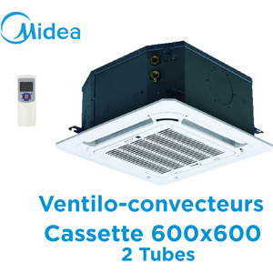 Ventilo-convecteur Cassette 600x600 2 Tubes MKD-V300 de Midea