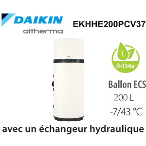 Daikin Chauffe-eau Thermodynamique Monobloc Altherma M HW - EKHHE200PCV37 - avec Serpentin solaire