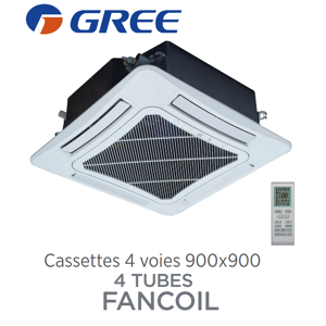 Cassettes 4 voies 900x900 batterie 4 tubes FANCOIL CST 4C35 de Gree