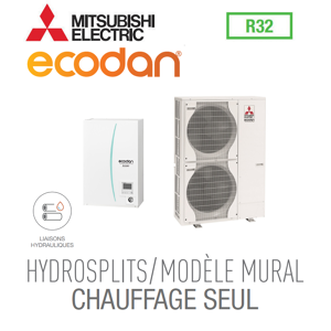 Mitsubishi Ecodan CHAUFFAGE SEUL HYDROSPLIT MURAL R32 EHPX-VM2D + PUZ-HWM140VHA