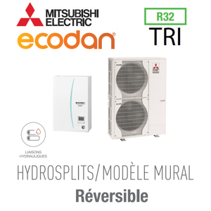 Mitsubishi Ecodan réversible HYDROSPLIT MURAL R32 ERPX-VM2D + PUZ-HWM140YHA