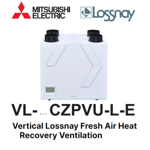 Ventilation verticale a recuperation de chaleur VL-350CZPVU-L-E de Mitsubishi