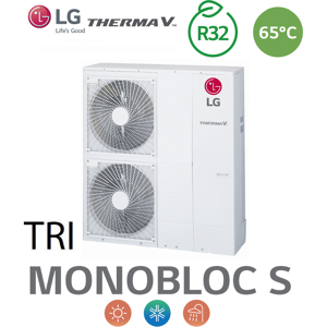 LG Pompe à Chaleur THERMA V Monobloc 65°C - HM143MR.U34 - triphasé - R32