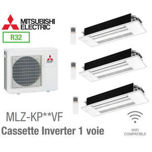 Mitsubishi Tri-split Cassette Inverter 1 voie MXZ-3F68VF + 2 MLZ-KY20VG+ 1 MLZ-KP35VG