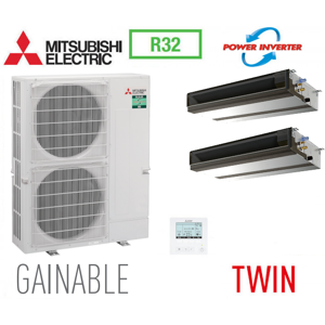 Mitsubishi Ensemble Twin POWER INVERTER PUZ-ZM140VKA + 2 PEAD-M71JA - Publicité