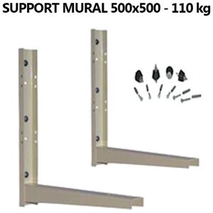 AGFRI Jeu de supports équerre mural 500 mm 110 kg