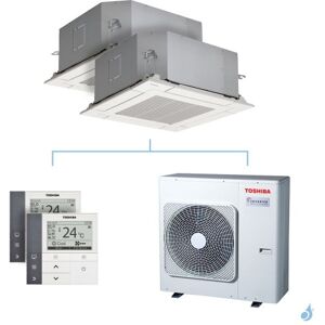 Toshiba Climatisation bi-split Toshiba Cassette 4-voies 600x600 - 10kW taille 10 + 16 - RAS-M10/16U2MUVG-E + RAS-5M34U2AVG-E