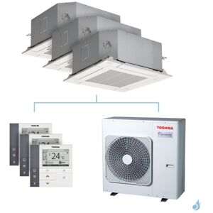 Toshiba Climatisation tri-split Toshiba Cassette 4-voies 600x600 - 10kW taille 10 + 10 + 10 - RAS-M10/10/10U2MUVG-E + RAS-5M34U2AVG-E