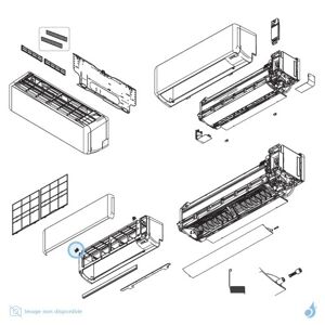 FUJITSU Clip de Grille Gauche pour climatisation Atlantic Fujitsu KMCC KMTB Réf. 893522