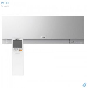 Mitsubishi Electric Climatiseur mural MITSUBISHI Série Design MSZ-EF25VGKS 2.5kW Argent Mat WiFi Mural Multi Split Inverter Réversible