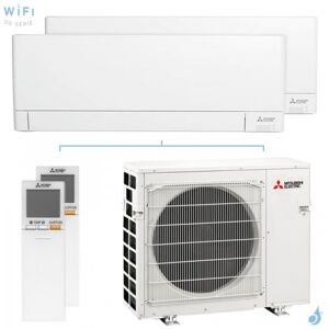 Mitsubishi Electric Climatiseur bi split Mitsubishi MSZ-AY MXZ-5F102VF2 10.2kW tailles 50 + 50 MSZ-AY50VGK + MSZ-AY50VGK WiFi Mural Inverter