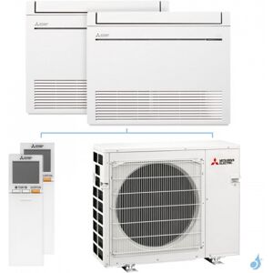 Mitsubishi Electric Bi Split Mitsubishi MFZ-KT 10.2kW taille 2.5 + 3.5 MFZ-KT25/35VG + MXZ-5F102VF2 Climatiseur Console Inverter