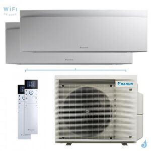 Climatisation bi-split DAIKIN Emura 3 2MXM50A(9) FTXJ-AW 5kW tailles 2.5 + 2.5 Blanc FTXJ25AW + FTXJ25AW - Publicité