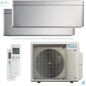 Climatisation bi-split DAIKIN Stylish 2MXM50A(9) FTXA-BS 5kW tailles 1.5 + 3.5 Argent CTXA15BS + FTXA35BS - Publicité