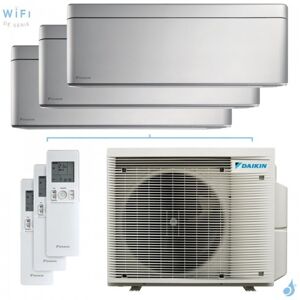 Daikin Climatiseur tri split DAIKIN Stylish 3MXM40A9 FTXA-BS 4kW tailles 15 + 15 + 15 Argent CTXA15BS + CTXA15BS + CTXA15BS