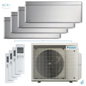 Quadri split DAIKIN Stylish 4MXM68A9 FTXA-BS 6.8kW tailles 15 + 15 + 15 + 20 Argent CTXA15BS + CTXA15BS + CTXA15BS + FTXA20BS