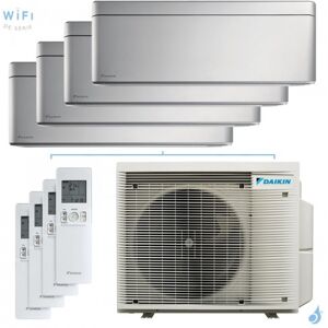 Quadri split DAIKIN Stylish 4MXM68A9 FTXA-BS 6.8kW tailles 15 + 20 + 25 + 25 Argent CTXA15BS + FTXA20BS + FTXA25BS + FTXA25BS - Publicité